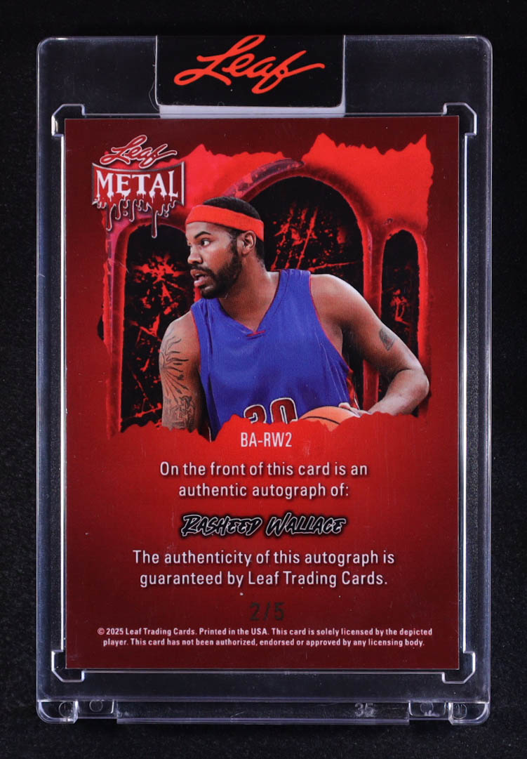 Rasheed Wallace 2025 Leaf Metal Halloween Prismatic Ghosts #BARW2 #2/5 at PristineAuction.com Rasheed Wallace 2025 Leaf Metal Halloween Prismatic Ghosts #BARW2 #2/5 at PristineAuction.com