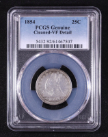 1854 Seated Liberty Quarter Arrows (PCGS VF Details) at PristineAuction.com