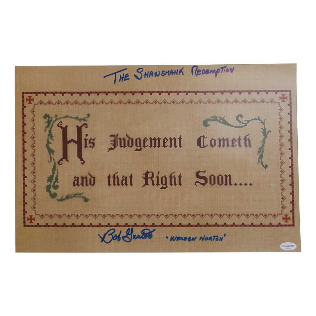 Bob Gunton Signed "The Shawshank Redemption" 12x18 Photo Inscribed "he Shawshank Redemption" & "Warden Norton" (ACOA) at PristineAuction.com Bob Gunton Signed "The Shawshank Redemption" 12x18 Photo Inscribed "he Shawshank Redemption" & "Warden Norton" (ACOA) at PristineAuction.com
