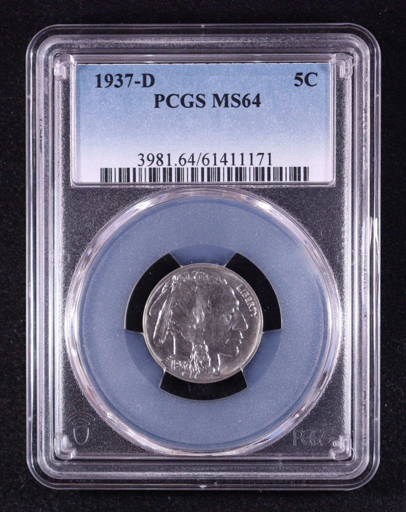 1937-D Buffalo Nickel (PCGS MS64) at PristineAuction.com 1937-D Buffalo Nickel (PCGS MS64) at PristineAuction.com
