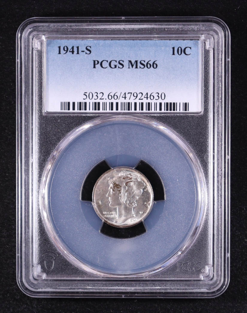 1941-S Mercury Dime (PCGS MS66) at PristineAuction.com 1941-S Mercury Dime (PCGS MS66) at PristineAuction.com
