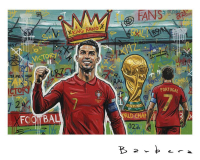 Richard Gene Barbera Signed "Crown - WC Ronaldo" 2026 9x12 Original Print (Barbera) at PristineAuction.com