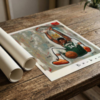 Richard Gene Barbera Signed "Crown - Giannis" 2026 9x12 Original Print (Barbera) at PristineAuction.com