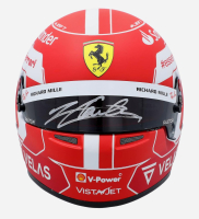 Charles Leclerc Signed Ferrari 1:2 Scale Racing Mini Helmet (Beckett) at PristineAuction.com