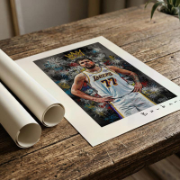 Richard Gene Barbera Signed "Crown - Luka Doncic" 2026 9x12 Original Print (Barbera) at PristineAuction.com