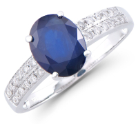 1.01 CTW Certified Diamonds & Blue Sapphire Designer Ring | Estimated Retail Value: $5,775 (IGI) at PristineAuction.com