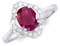 1.35 CTW Certified Diamonds & African Ruby Designer Ring | Estimated Retail Value: $5,740 (IGI) at PristineAuction.com