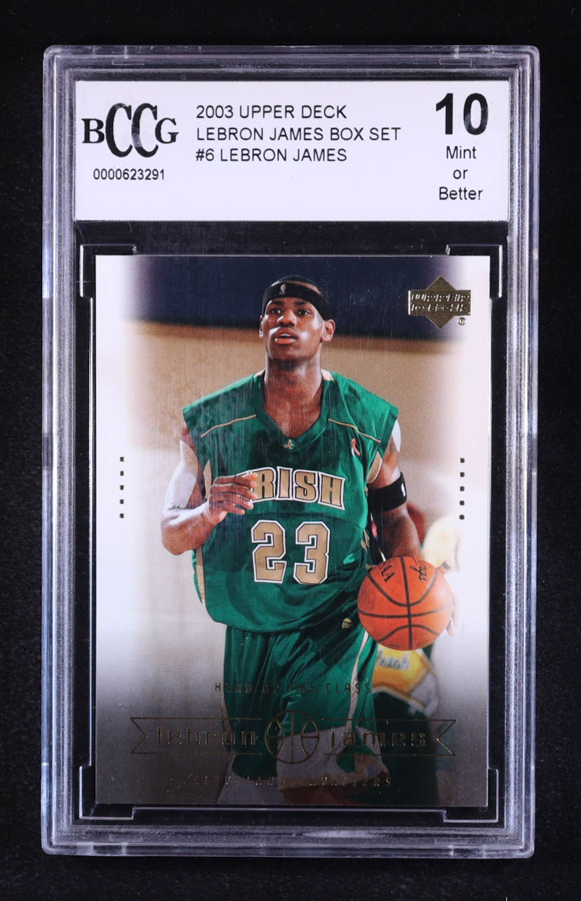 LeBron James 2003 Upper Deck LeBron James Box Set #6 Head of the Class RC (BCCG 10) at PristineAuction.com LeBron James 2003 Upper Deck LeBron James Box Set #6 Head of the Class RC (BCCG 10) at PristineAuction.com