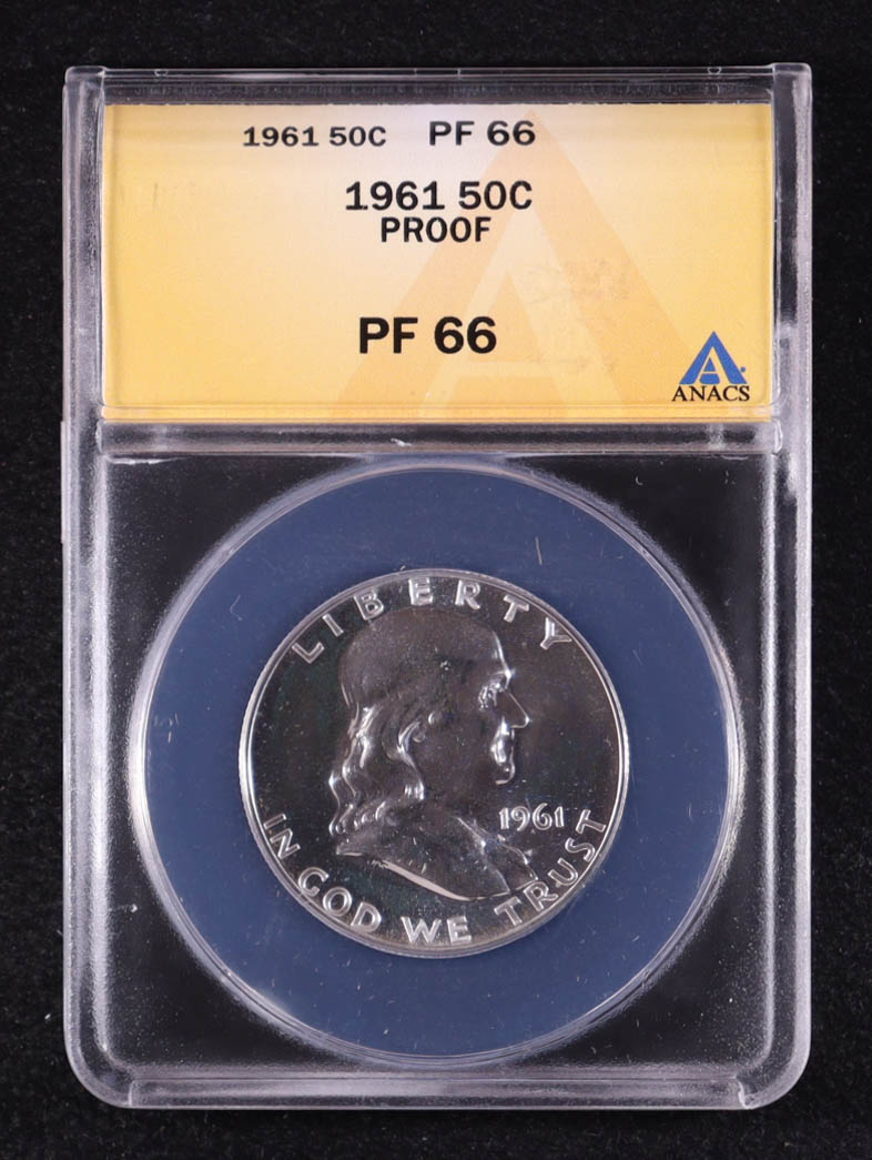 1961 Franklin Half Dollar (ANACS Proof 66) at PristineAuction.com 1961 Franklin Half Dollar (ANACS Proof 66) at PristineAuction.com