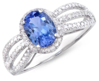 1.39 CTW Certified Diamonds & Tanzanite Designer Ring | Estimated Retail Value: $5,790 (IGI) at PristineAuction.com