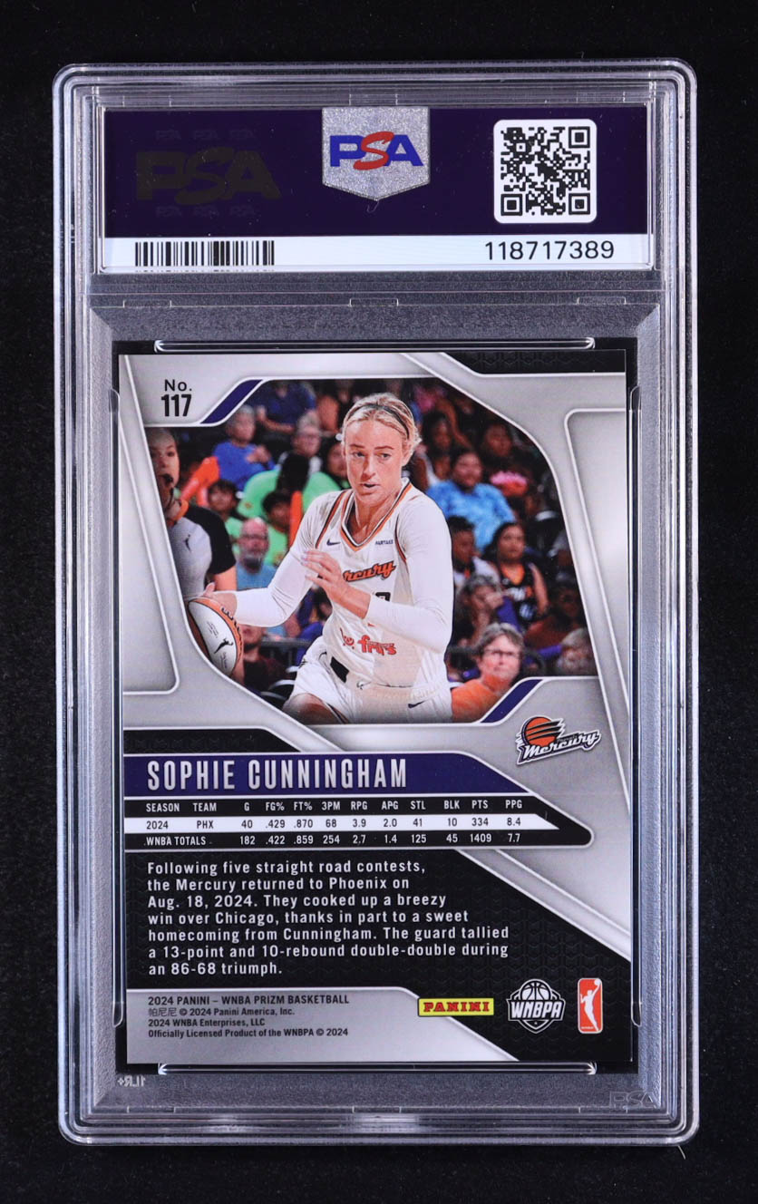 Sophie Cunningham 2024 Panini Prizm WNBA Prizms Ice #117 (PSA 9) at PristineAuction.com Sophie Cunningham 2024 Panini Prizm WNBA Prizms Ice #117 (PSA 9) at PristineAuction.com