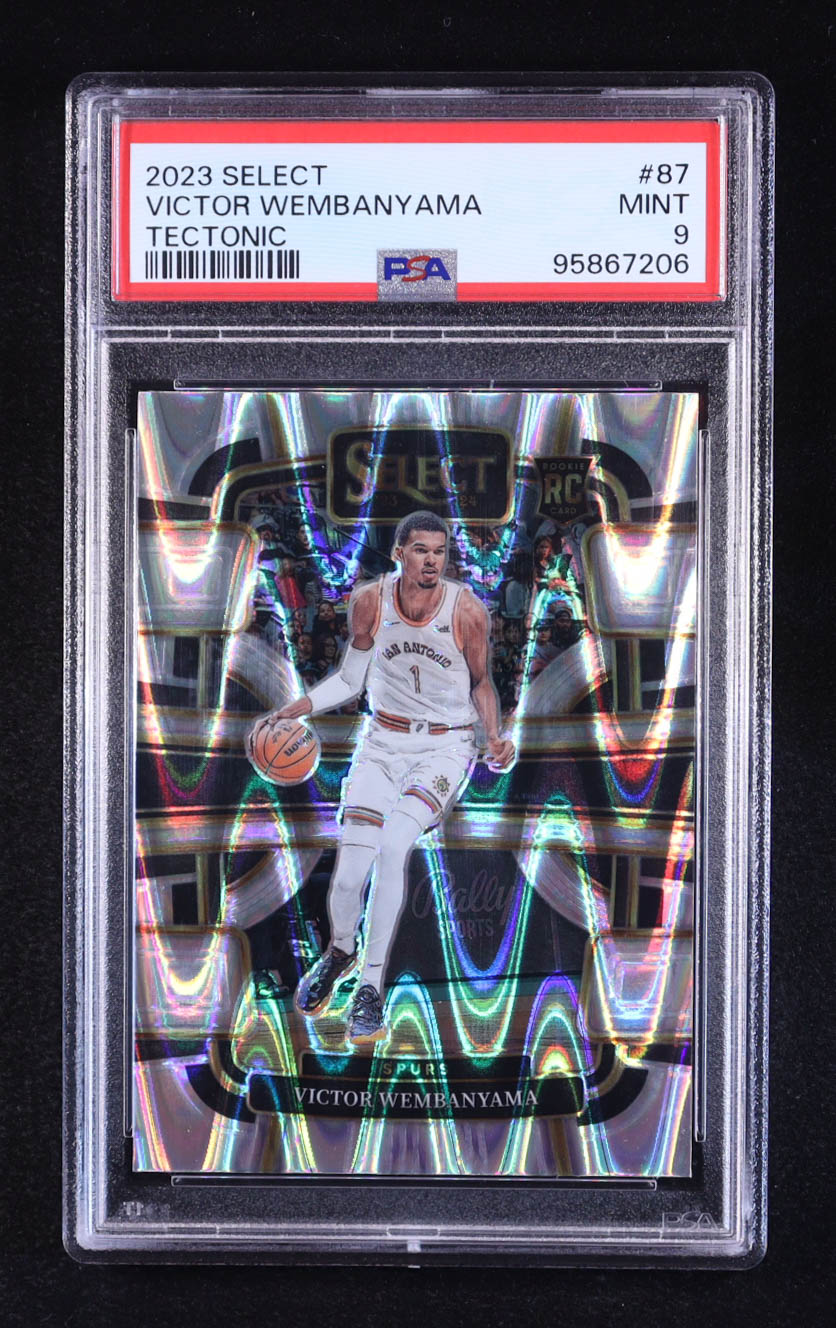 Victor Wembanyama 2023-24 Select Prizms Tectonic #87 RC (PSA 9) at PristineAuction.com Victor Wembanyama 2023-24 Select Prizms Tectonic #87 RC (PSA 9) at PristineAuction.com