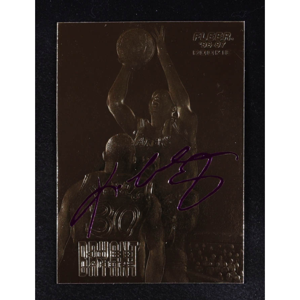 Kobe Bryant 1996-97 Fleer 23KT Gold Card Rookie 23KT Purple Signature RC #NNO at PristineAuction.com