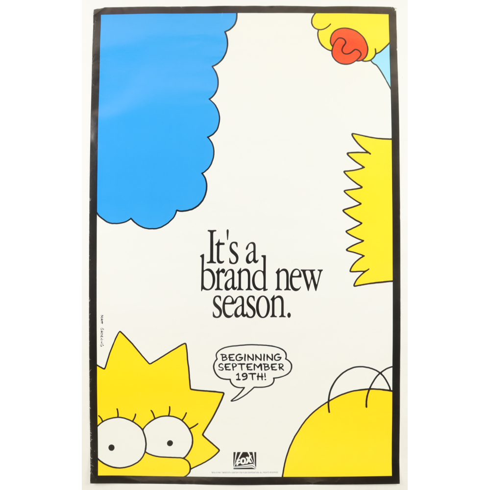 1991 "The Simpson's" Original Season 1 Poster at PristineAuction.com