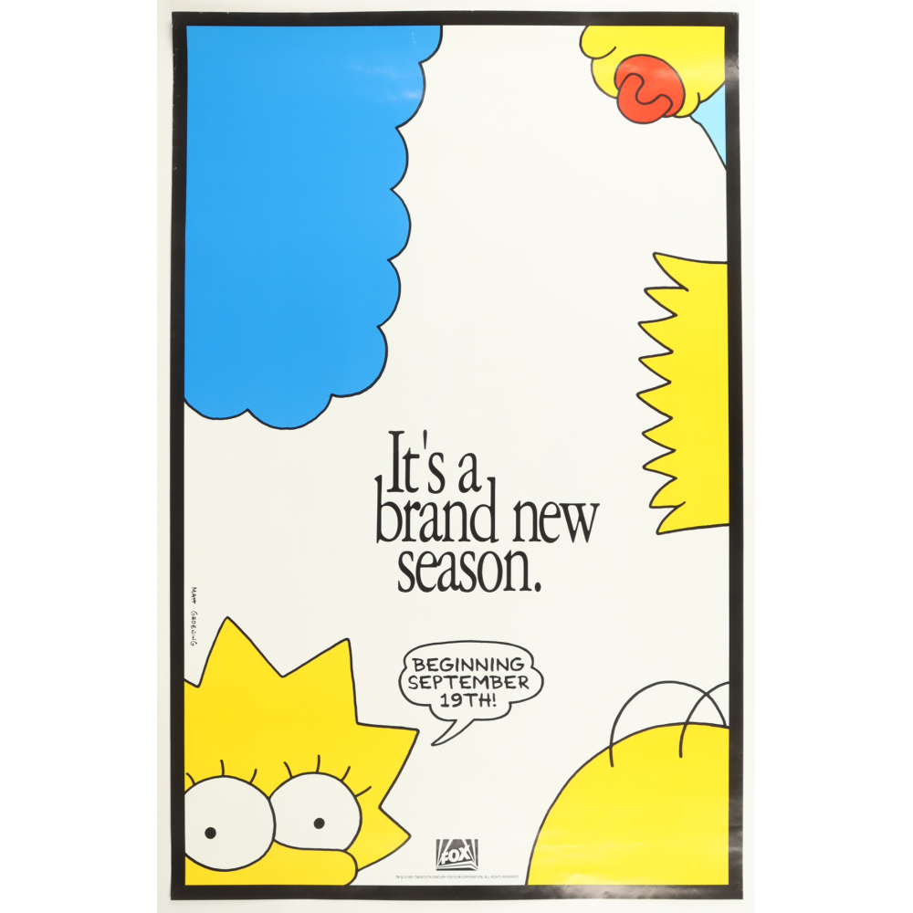 1991 "The Simpson's" Original Season 1 Poster at PristineAuction.com