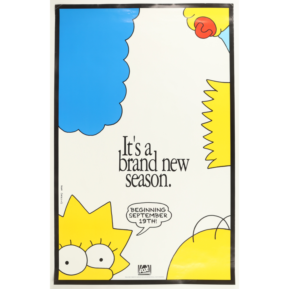 1991 "The Simpson's" Original Season 1 Poster at PristineAuction.com