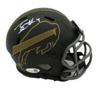 James Cook Signed Bills Salute to Service Alternate Speed Mini Helmet (JSA) at PristineAuction.com