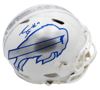 James Cook Signed Bills Full-Size Authentic On-Field Rivalry Alternate Speed Helmet (JSA) at PristineAuction.com