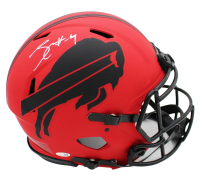 James Cook Signed Bills Full-Size Authentic On-Field Rave Alternate Speed Helmet (JSA) at PristineAuction.com