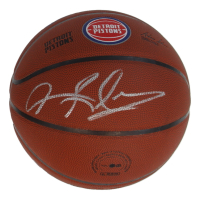 Dennis Rodman Signed Pistons Logo Basketball (Schwartz) at PristineAuction.com