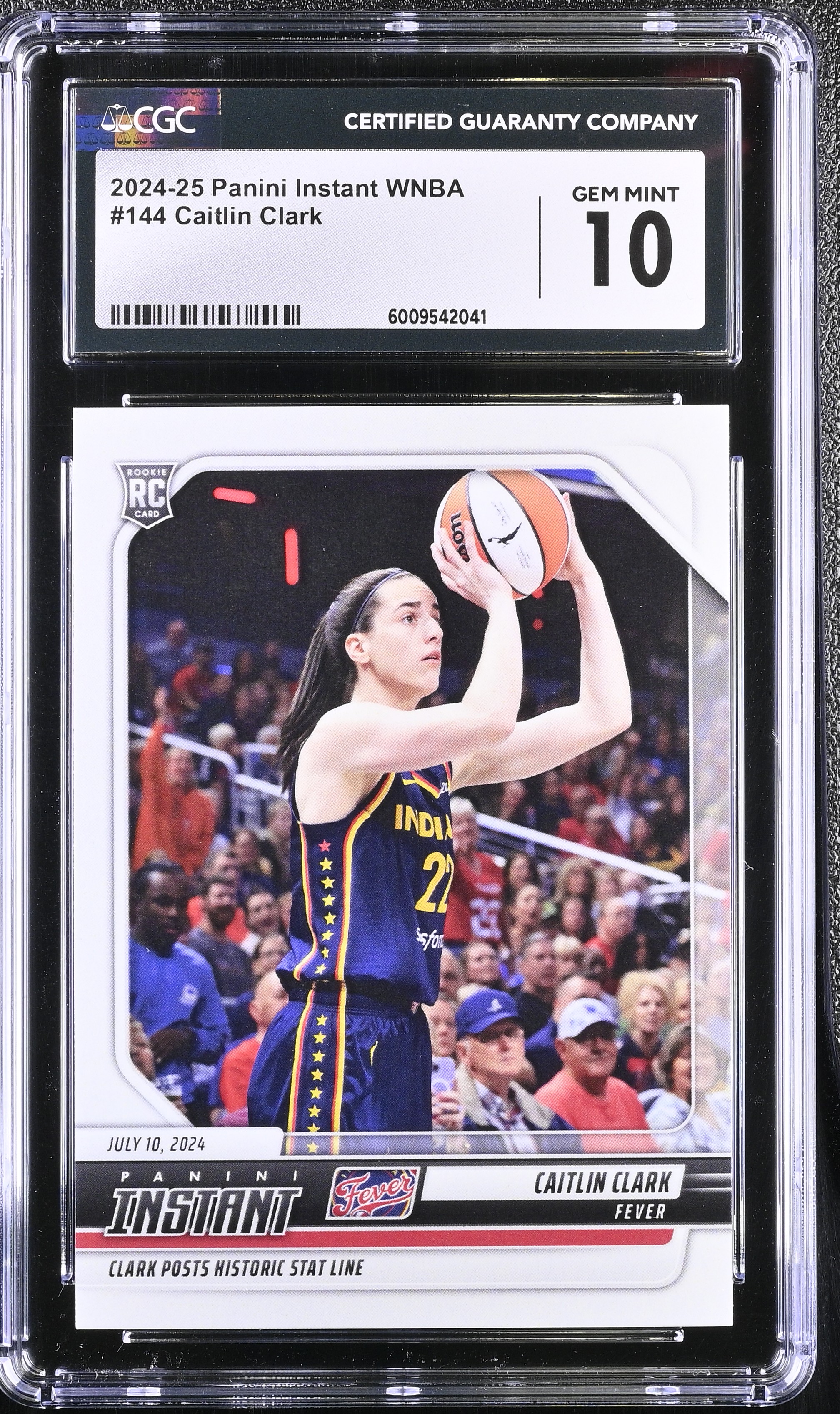 Caitlin Clark 2024-25 Panini Instant WNBA #144 RC (CGC 10) at PristineAuction.com Caitlin Clark 2024-25 Panini Instant WNBA #144 RC (CGC 10) at PristineAuction.com