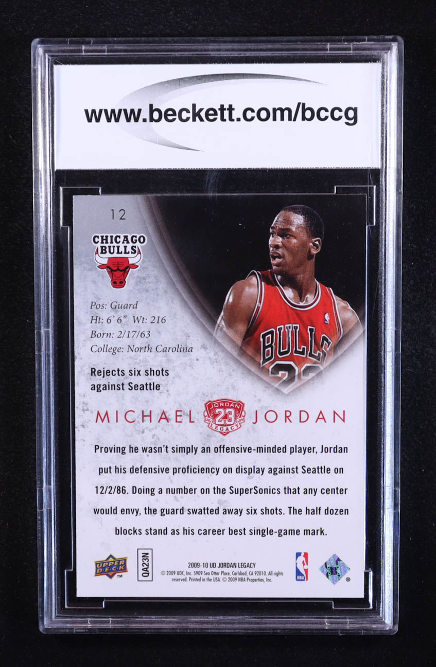 Michael Jordan 2009-10 Upper Deck Michael Jordan Legacy Collection Gold #12 (BCCG 10) at PristineAuction.com Michael Jordan 2009-10 Upper Deck Michael Jordan Legacy Collection Gold #12 (BCCG 10) at PristineAuction.com
