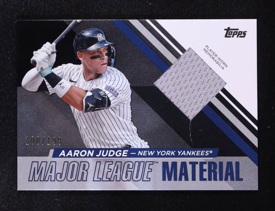 Aaron Judge 2024 Topps Major League Materials Black #MLMU-AJ #100/199 at PristineAuction.com Aaron Judge 2024 Topps Major League Materials Black #MLMU-AJ #100/199 at PristineAuction.com