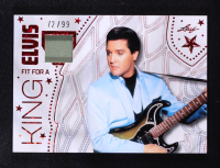 Elvis Presley 2024 Leaf Elvis Presley Icons Collection Fit for a King Memorabilia Red Sparkle Holofoil #FK-6 #72/99 at PristineAuction.com