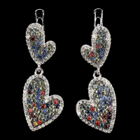 4.50 Carats Natural Multi-Colored Sapphire Earrings | $2,400 Estimated Retail Value (UGL Cert) | Brand New at PristineAuction.com