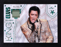 Elvis Presley 2024 Leaf Elvis Presley Icons Collection Fit for a King Memorabilia Green Holofoil #FK-21 #45/45 at PristineAuction.com