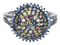 2.50 Carats Natural Multi-Colored Sapphire Ring | $1,600 Estimated Retail Value (UGL Cert) | Brand New at PristineAuction.com