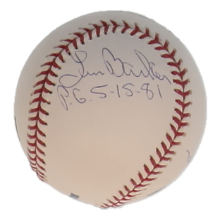 OML Baseball Signed by (4) with Tito Francona, Len Barker, Frank Thomas, Ron LeFlore Inscribed "PG 5-15-81" & "The Original One 1951-1966" (JSA) at PristineAuction.com OML Baseball Signed by (4) with Tito Francona, Len Barker, Frank Thomas, Ron LeFlore Inscribed "PG 5-15-81" & "The Original One 1951-1966" (JSA) at PristineAuction.com