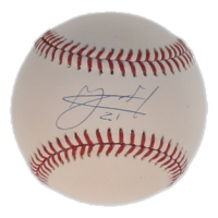 Yanier Diaz Signed OML Baseball (JSA) at PristineAuction.com