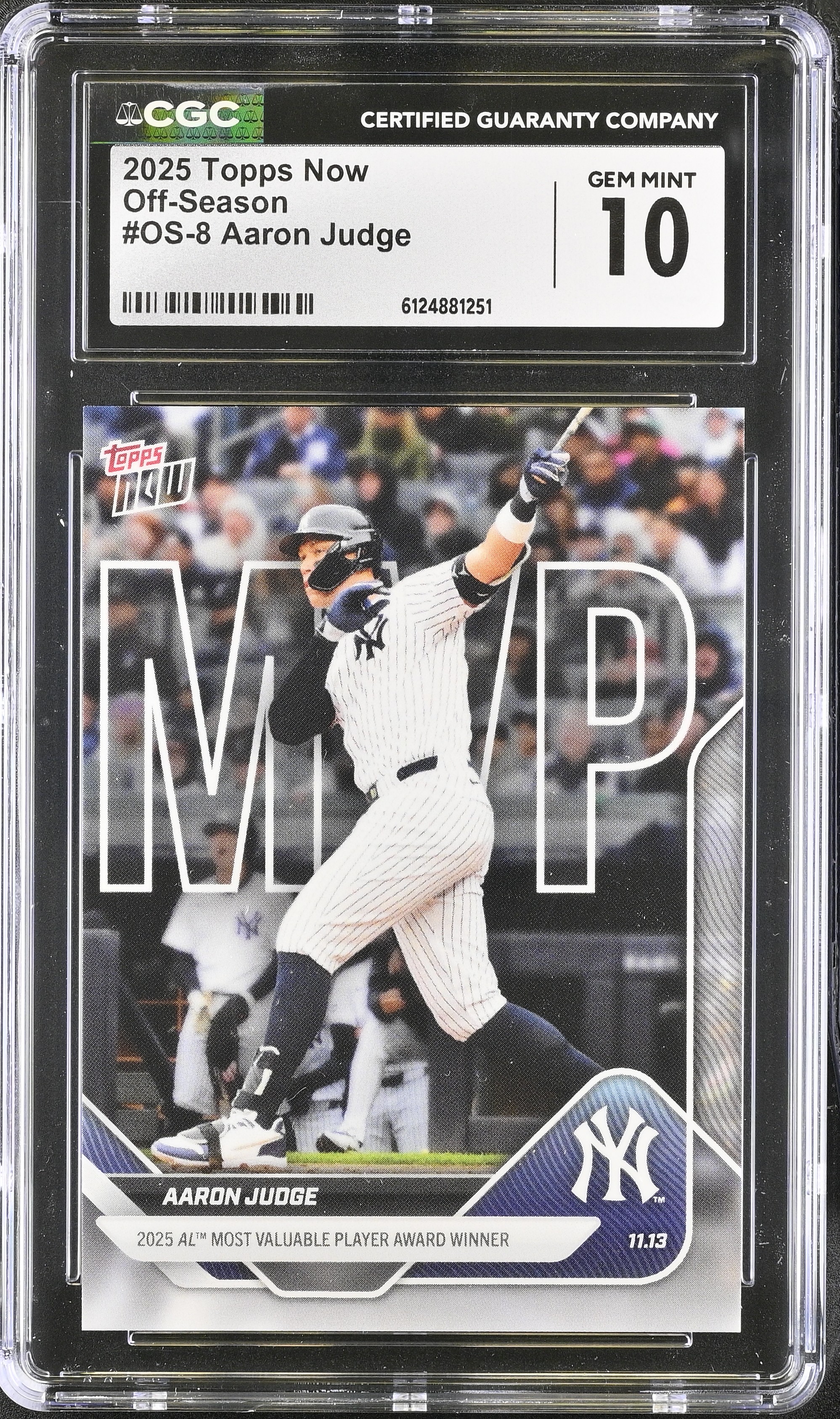 Aaron Judge 2025 Topps Now Offseason #OS8 (CGC 10) at PristineAuction.com Aaron Judge 2025 Topps Now Offseason #OS8 (CGC 10) at PristineAuction.com