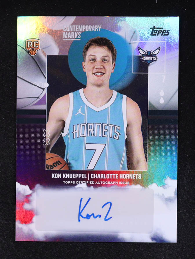 Kon Knueppel 2025-26 Topps Contemporary Marks Rainbow Foilboard #CMKK RC at PristineAuction.com Kon Knueppel 2025-26 Topps Contemporary Marks Rainbow Foilboard #CMKK RC at PristineAuction.com