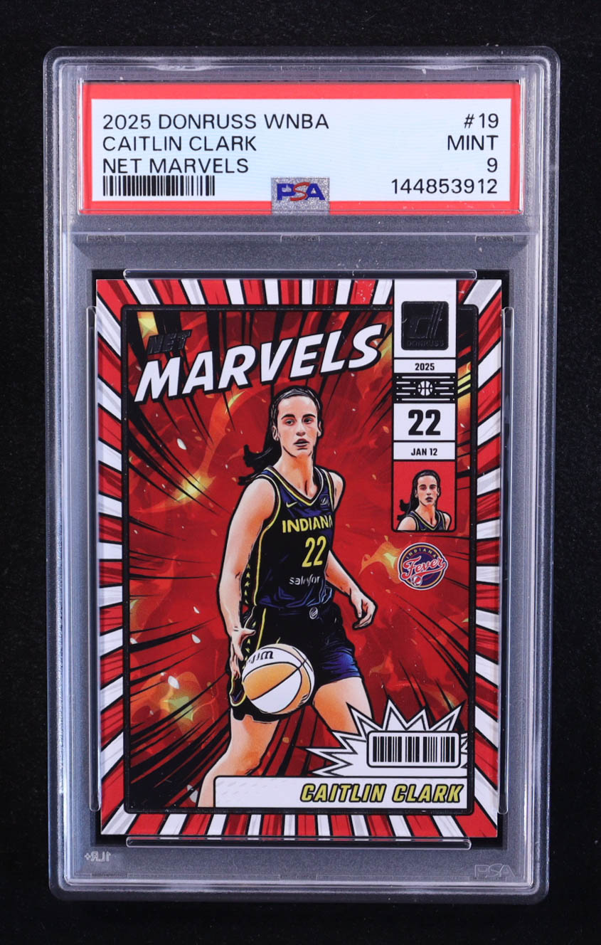 Caitlin Clark 2025 Donruss WNBA Net Marvels #19 (PSA 9) at PristineAuction.com Caitlin Clark 2025 Donruss WNBA Net Marvels #19 (PSA 9) at PristineAuction.com