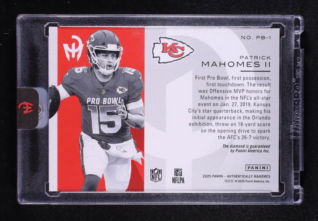Patrick Mahomes II 2025 Panini Authentically Mahomes Pro Bowl Silver #1 #14/25 at PristineAuction.com Patrick Mahomes II 2025 Panini Authentically Mahomes Pro Bowl Silver #1 #14/25 at PristineAuction.com