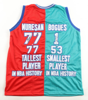 Gheorghe Muresan & Muggsy Bogues Signed Jersey (AWM) at PristineAuction.com