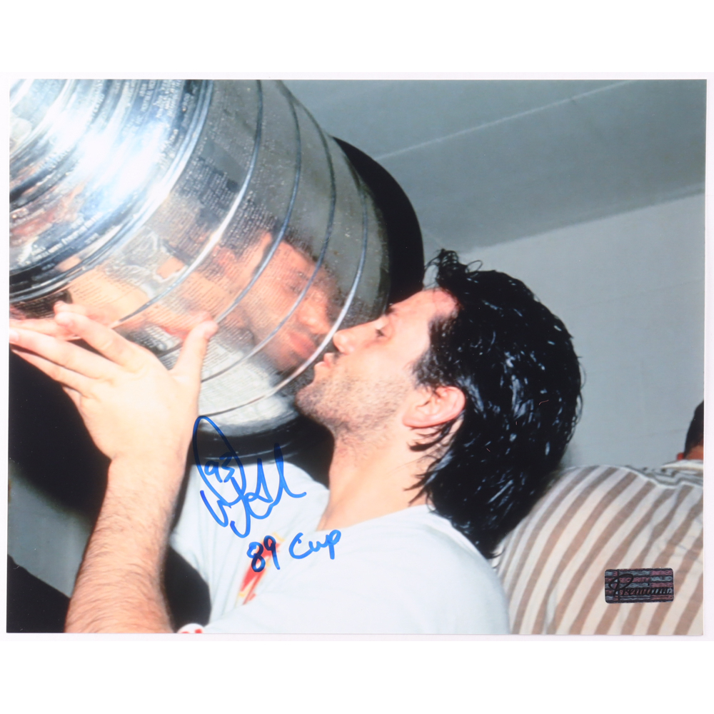 Doug Gilmour Signed Flames 8x10 Photo Inscribed "HOF 11" (Premium Autographs) at PristineAuction.com