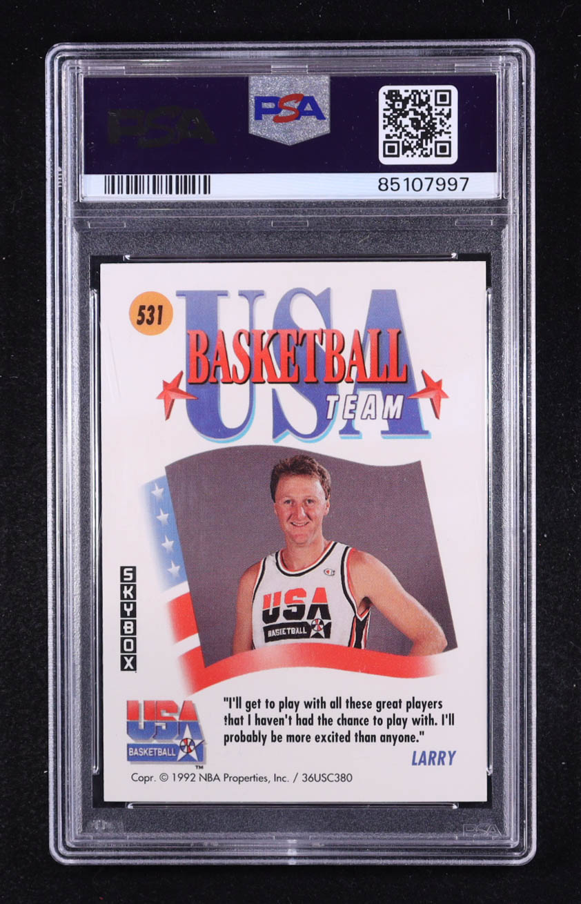 Larry Bird Signed 1991-92 SkyBox #531 USA (PSA 6 | Auto 10) at PristineAuction.com Larry Bird Signed 1991-92 SkyBox #531 USA (PSA 6 | Auto 10) at PristineAuction.com