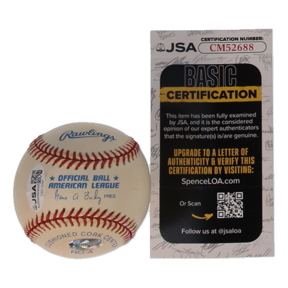Sparky Lyle Signed OAL Baseball Inscribed "77 Cy" (JSA) at PristineAuction.com Sparky Lyle Signed OAL Baseball Inscribed "77 Cy" (JSA) at PristineAuction.com