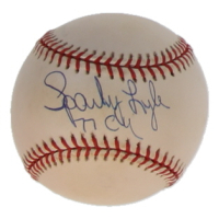Sparky Lyle Signed OAL Baseball Inscribed "77 Cy" (JSA) at PristineAuction.com