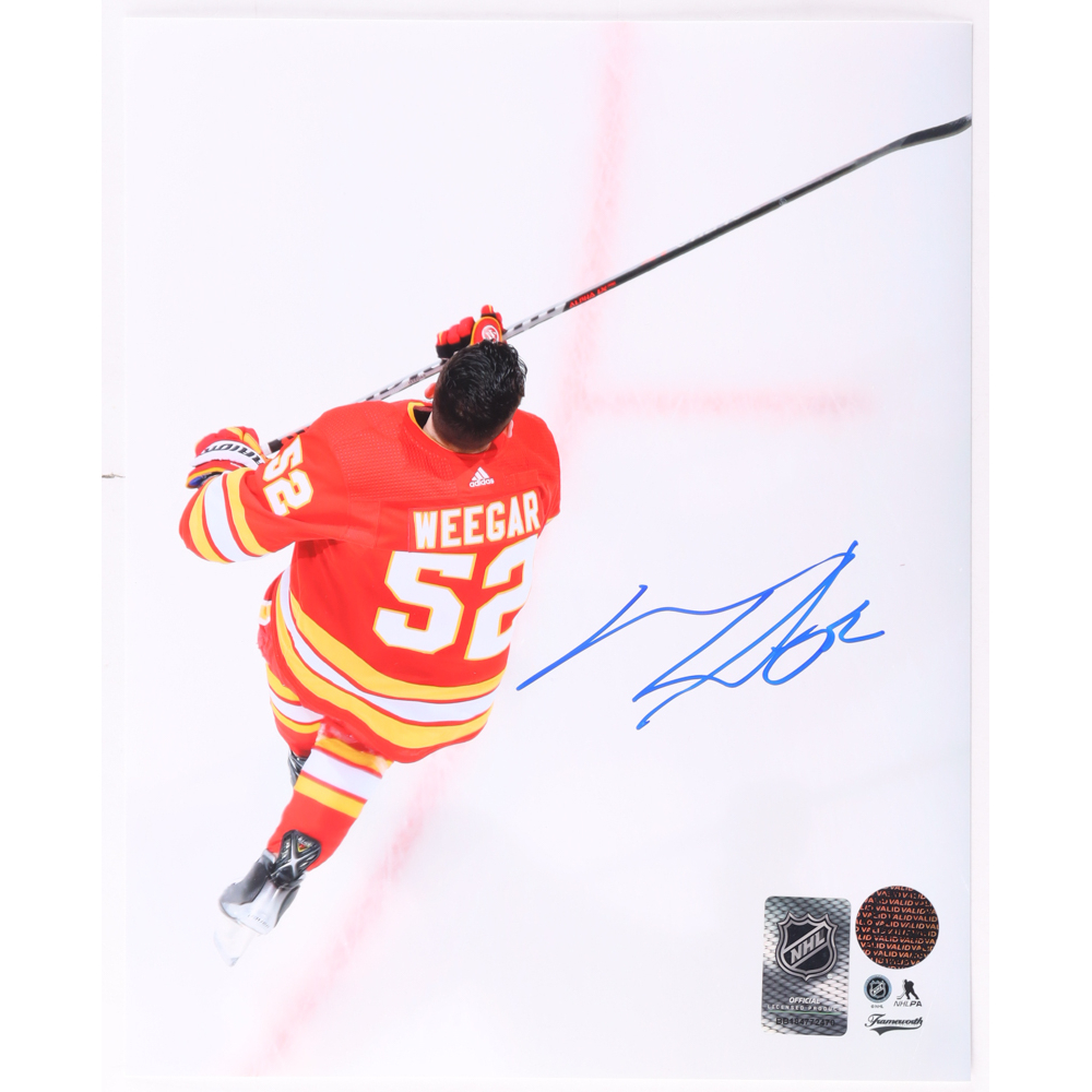 MacKenzie Weegar Signed Flames 8x10 Photo (Premium Autographs) at PristineAuction.com
