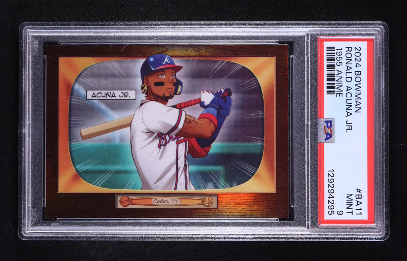 Ronald Acuna Jr. 2024 Bowman Chrome '55 Bowman Anime #BA11 (PSA 9) at PristineAuction.com Ronald Acuna Jr. 2024 Bowman Chrome '55 Bowman Anime #BA11 (PSA 9) at PristineAuction.com
