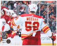 MacKenzie Weegar Signed Flames 8x10 Photo (Premium Autographs) at PristineAuction.com