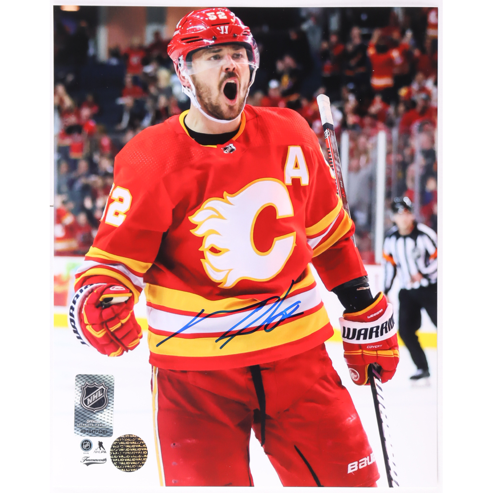 MacKenzie Weegar Signed Flames 8x10 Photo (Premium Autographs) at PristineAuction.com