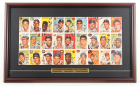 1954 Vintage Topps Custom Framed Uncut Card Sheet Display of (27) Cards with Title Plaque at PristineAuction.com