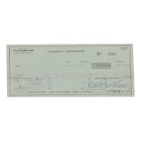Elizabeth Montgomery Signed 1975 Personal Check (ACOA) at PristineAuction.com