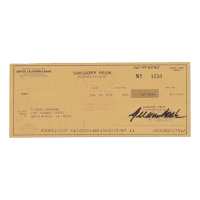 Gregory Peck Signed 1979 Personal Check (ACOA) at PristineAuction.com