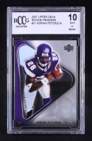 Adrian Peterson 2007 Upper Deck Rookie Premiere #21 RC (BCCG 10) at PristineAuction.com